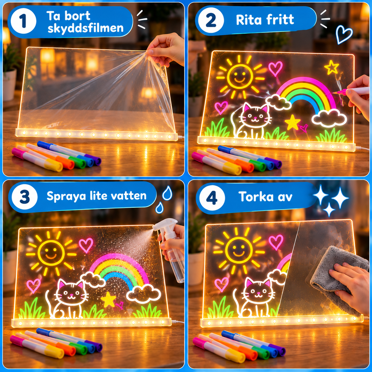 Glowy - LED-ritbräda som får varje teckning att lysa